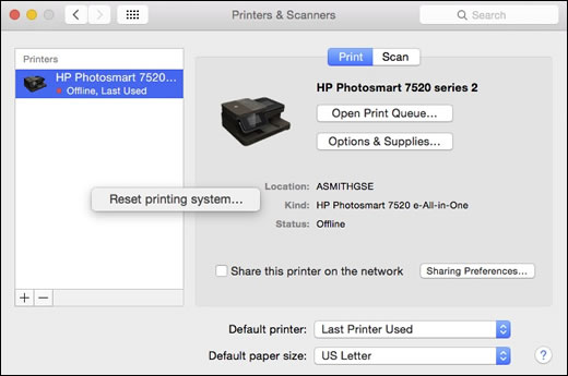 printer utility for mac